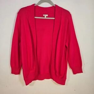Talbots Vibrant Red Cardigan Sweater